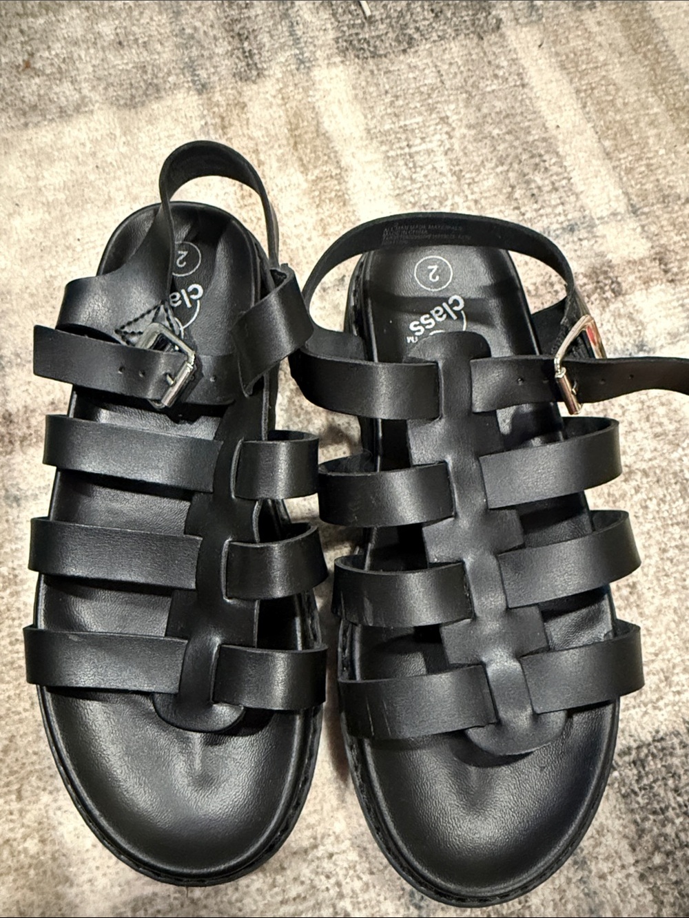 Black Strappy dressy girls’ Sandals
